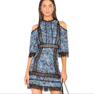 Alice + Olivia Shoulder Floral Dress